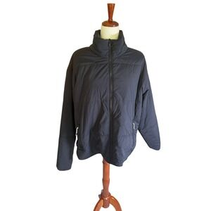 Vuori Canyon Insulated Jacket Black Puffer Full Zip Funnel Neck Womens XL